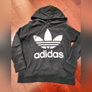 Black Addidas logo hoodie